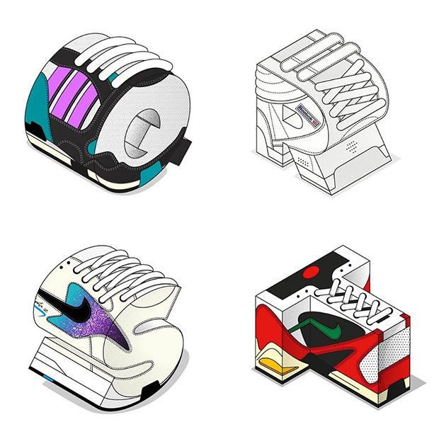 Artist Creates Sneaker Alphabet 07