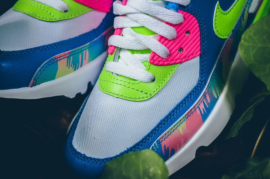 Nike Air Max 90 Gs Photo Blue Electric Green Pink Blast 07
