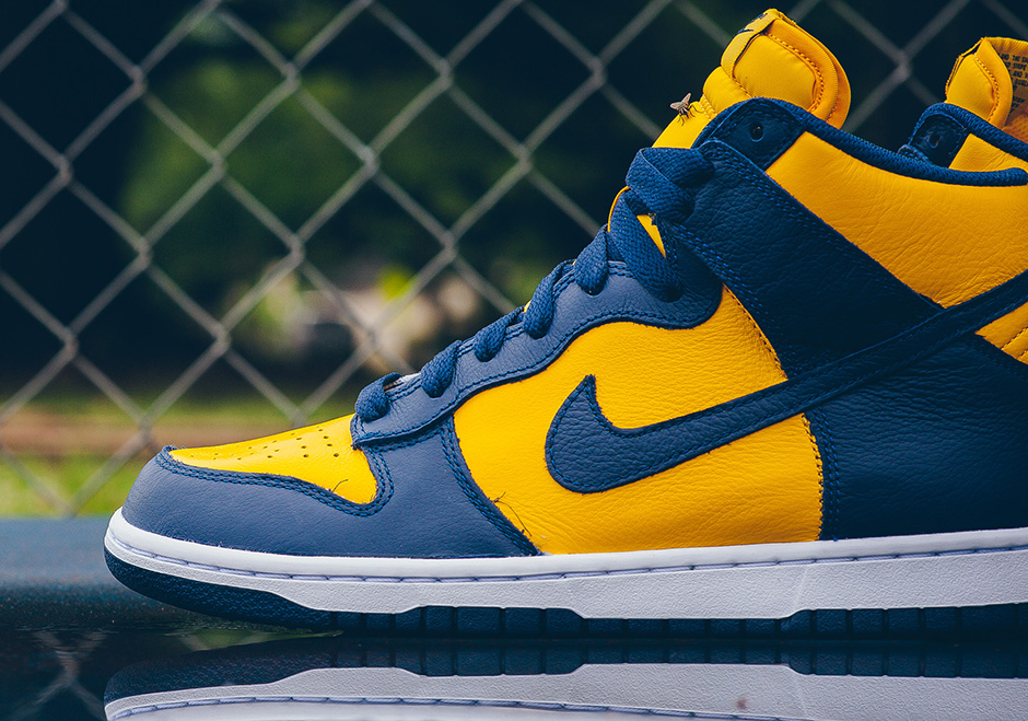 Nike Dunk High "Michigan" Available | SneakerNews.com