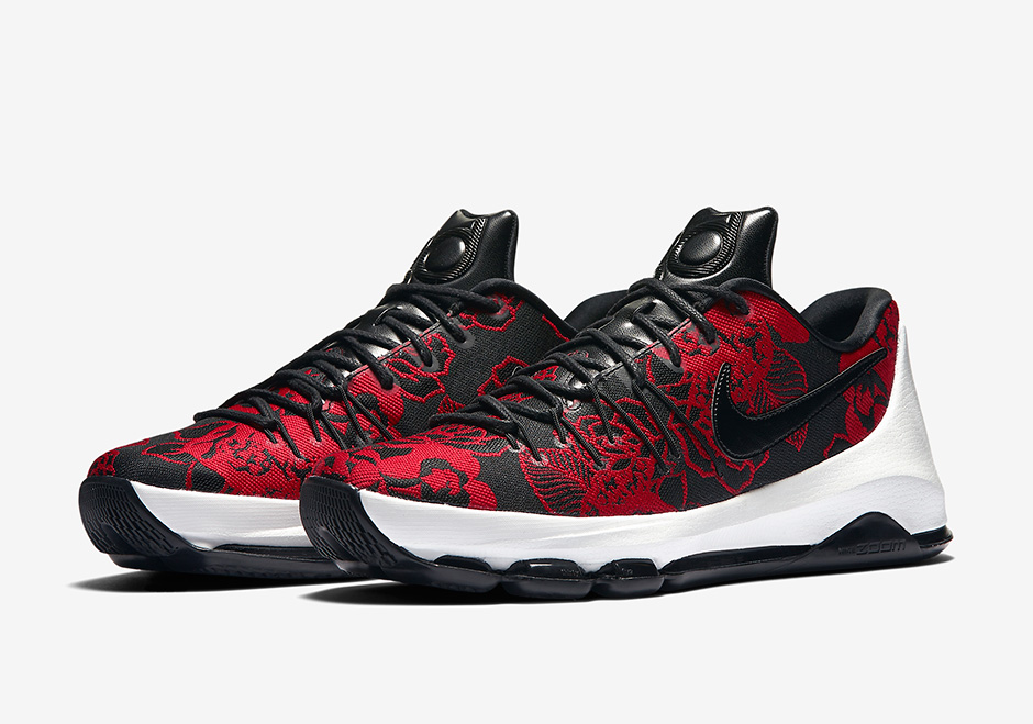 Nike KD 8 EXT Red Floral 806393-004 