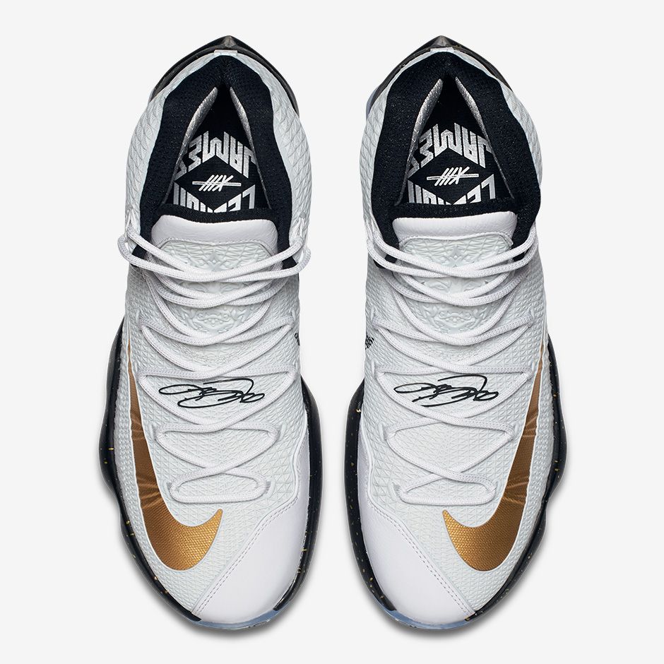 Nike Lebron 13 Elite Gold White Black 3