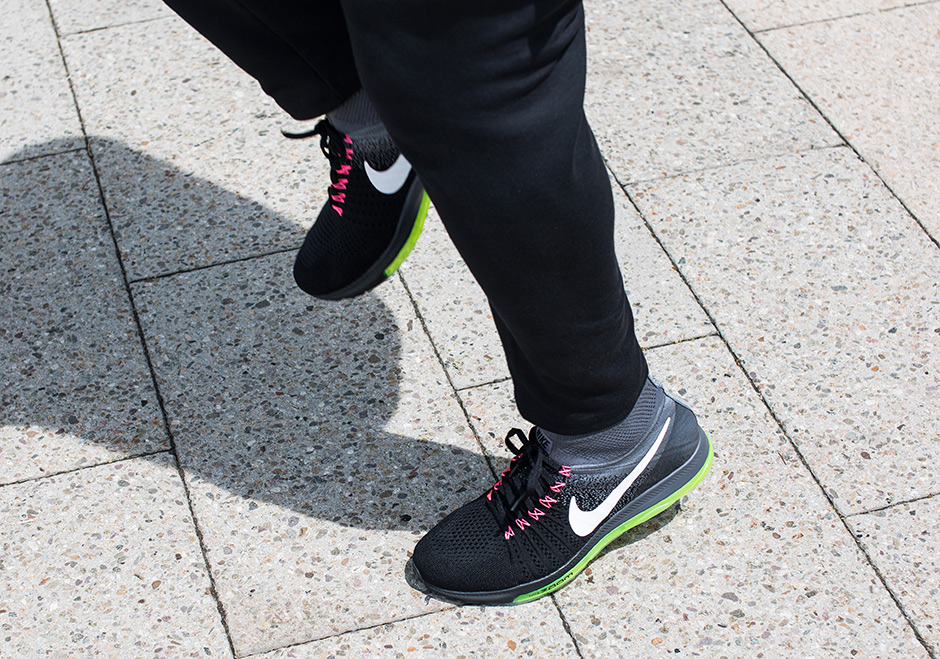 Nike Zoom All Out Flyknit Black Neon Pink 3