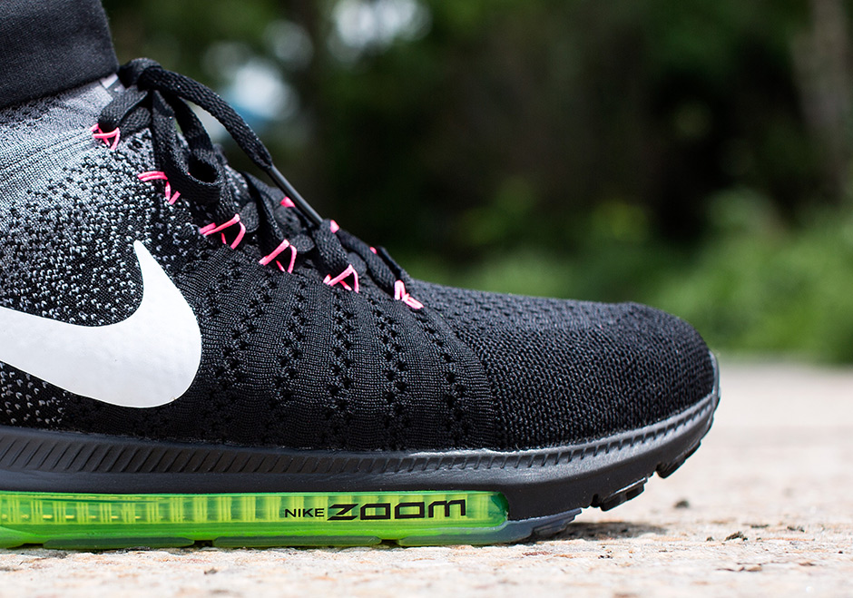 Nike Zoom All Out Flyknit Black Neon Pink 6