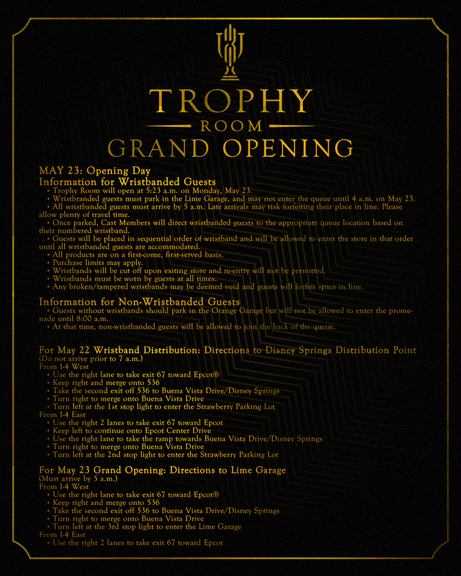 Trophy Room Grand Opening Info 1