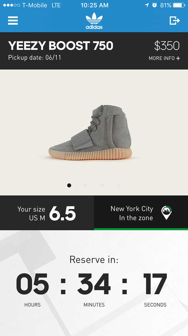 adidas Instagrams confirmed yeezy 750 nyc 4pm est