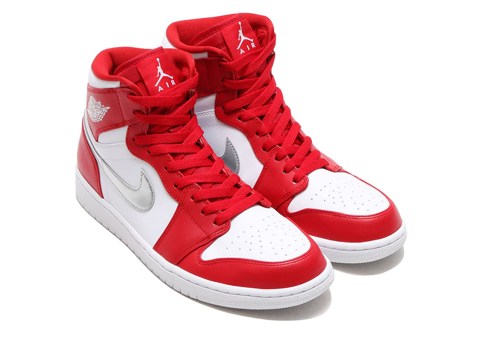 jordan 1 red white and silver