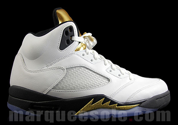 Air Jordan 5 Olympic Gold Tongue Marquee Sole 2