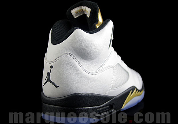 Air Jordan 5 Olympic Gold Tongue Marquee Sole 4