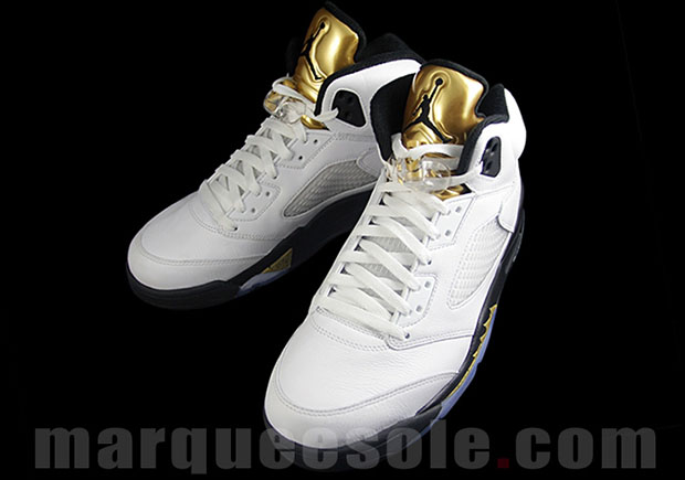 Air Jordan 5 Olympic Gold Tongue Marquee Sole 5