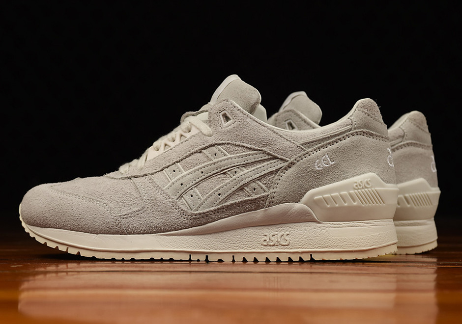 asics gel respector beige blau