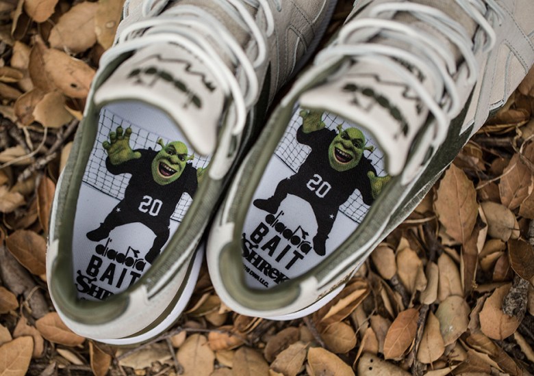 The BAIT x Dreamworks Partnership Continues With Diadora Shoes Inspired By Shrek
