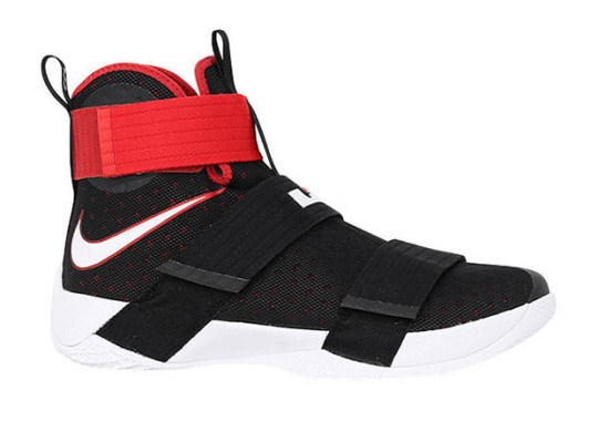 nike lebron soldier 10 bred black red details 01