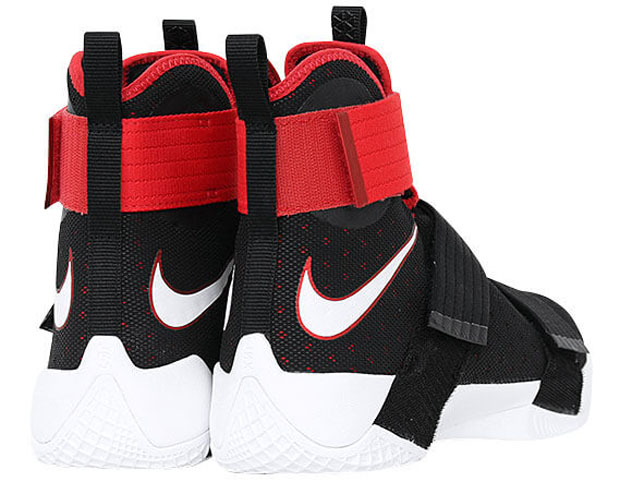 Nike Lebron Soldier 10 Bred Black Red Details 06
