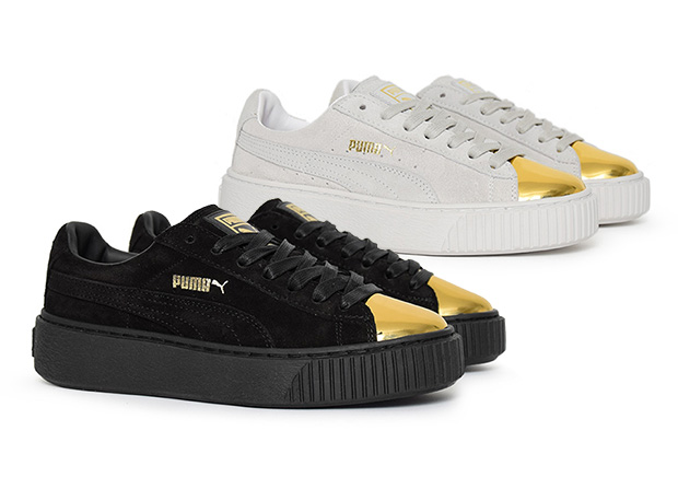 puma creepers gold toe