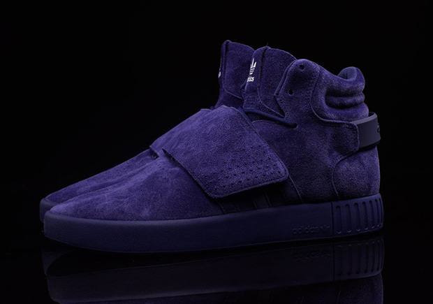 The b37687 adidas Tubular Invader Strap Arrives In Navy Suede