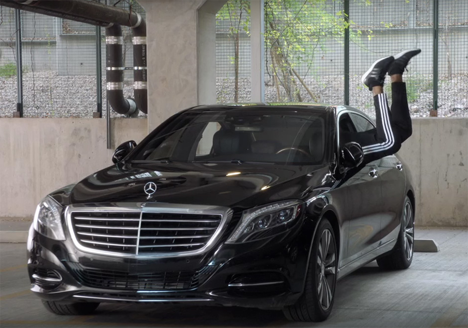 Yes, That's James Harden's Feet Dangling From A Mercedes