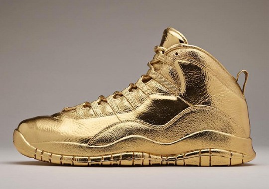 Drake Has Solid Gold Air Jordan 10 OVOs