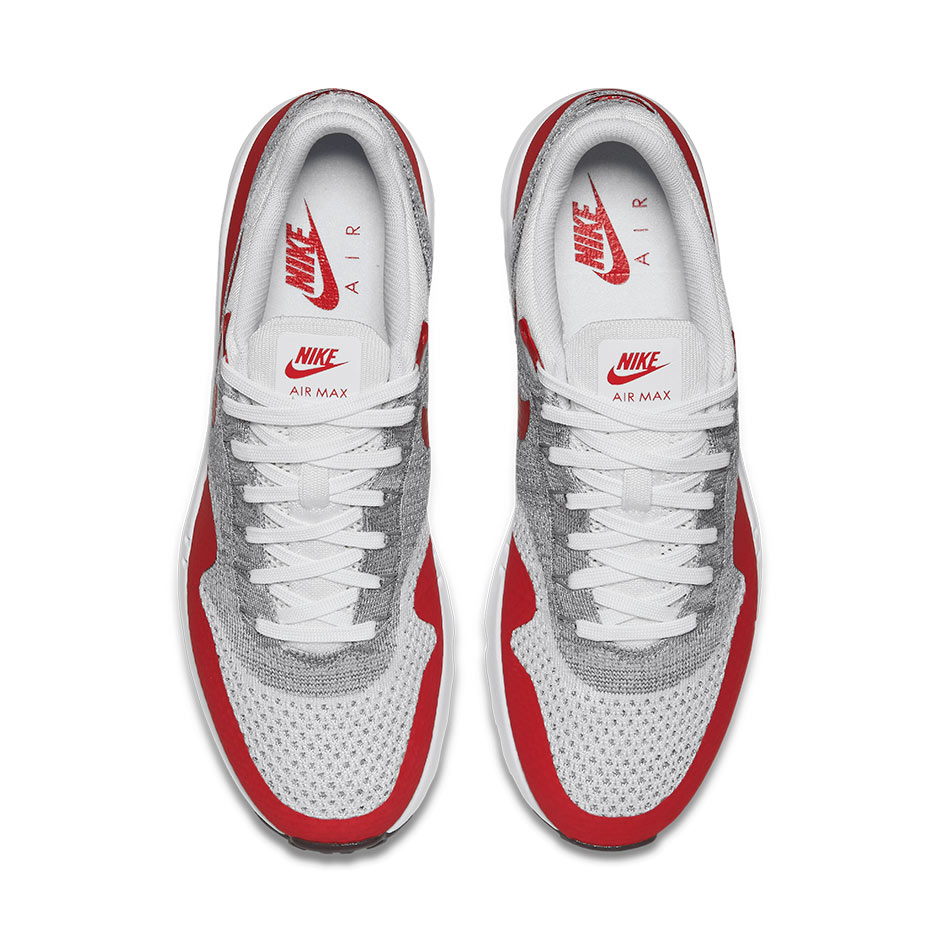 Nike Air Max 1 Flyknit Og White Red 3