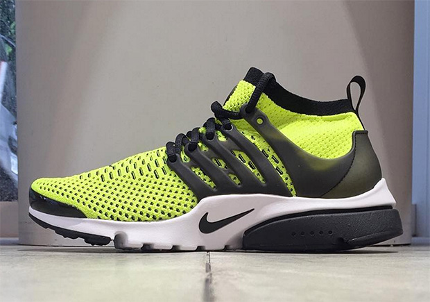 The Nike Presto Flyknit Releases In Classic Black And Volt
