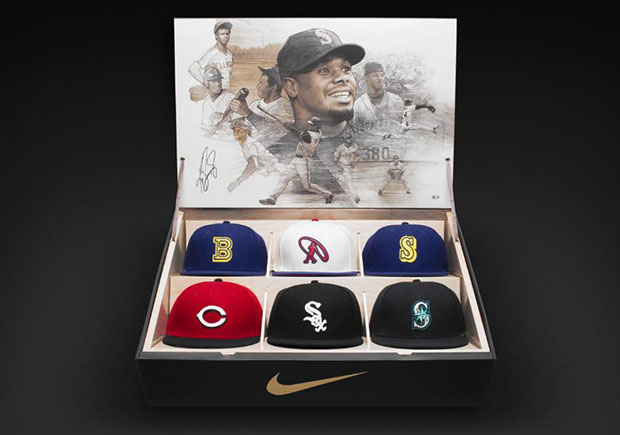 Nike Ken Griffey Jr Hat Box Set Autographed