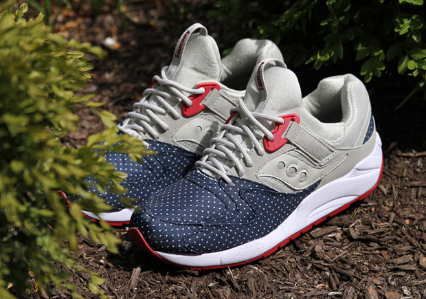 saucony grid 9000 red and blue