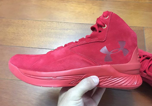 Under Armour Curry 1 Lux Suede Red 1