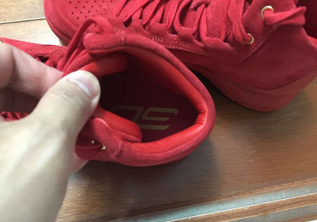 Under Armour Curry 1 Lux Suede Red 4