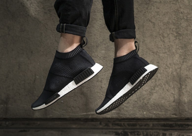 A Detailed On-Foot Look at the adidas NMD City Sock in Black and White