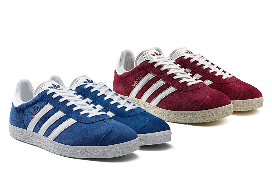 adidas gazelle burgundy and blue