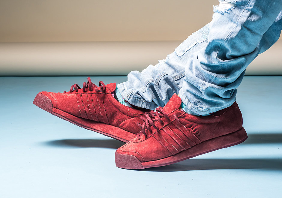 adidas Samoa Pigskin Suede All-Red Mint 