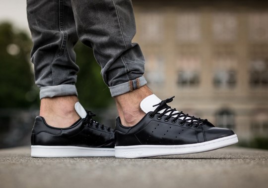 adidas Stan Smiths Get Dressed Up In Black and White Leather