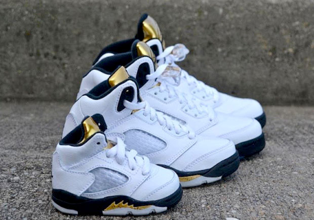 The Air Jordan 5 "Gold" Is Releasing For The Whole Family