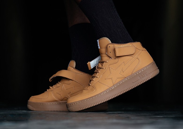 BAPE Is Back With A Spin-off Of The Air Force 1 Mid “Flax”