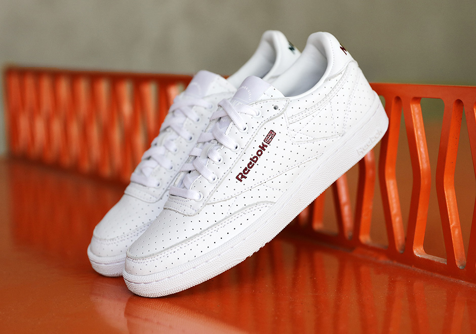 Naked Reebok Club C Perforated Leather White 2