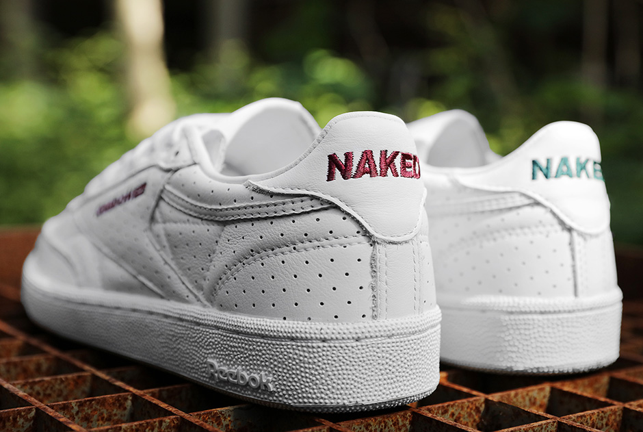 NAKED Reebok Club C White Perforated Leather - Sneaker Bar 