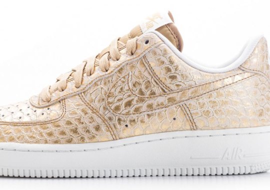 Nike Presents A Golden Air Force 1 With Scaly Uppers