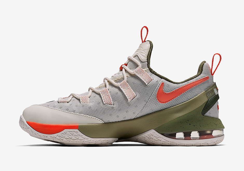 nike lebron 13 low premium tan olive orange 03