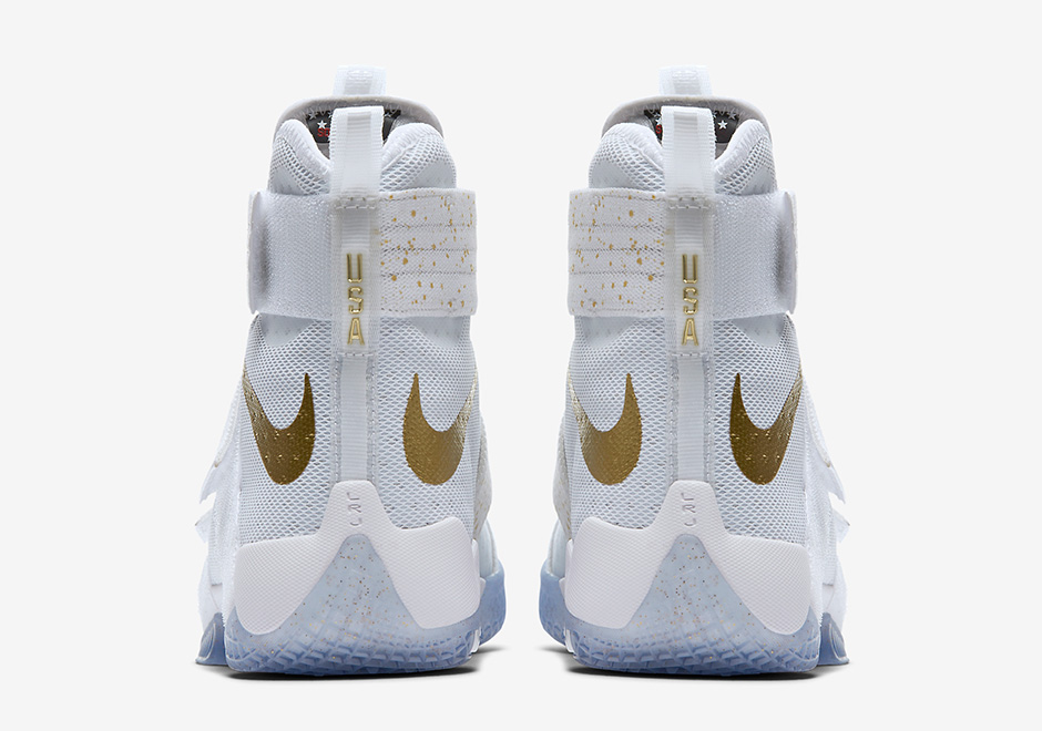 Lebron soldier 10 white gold best sale