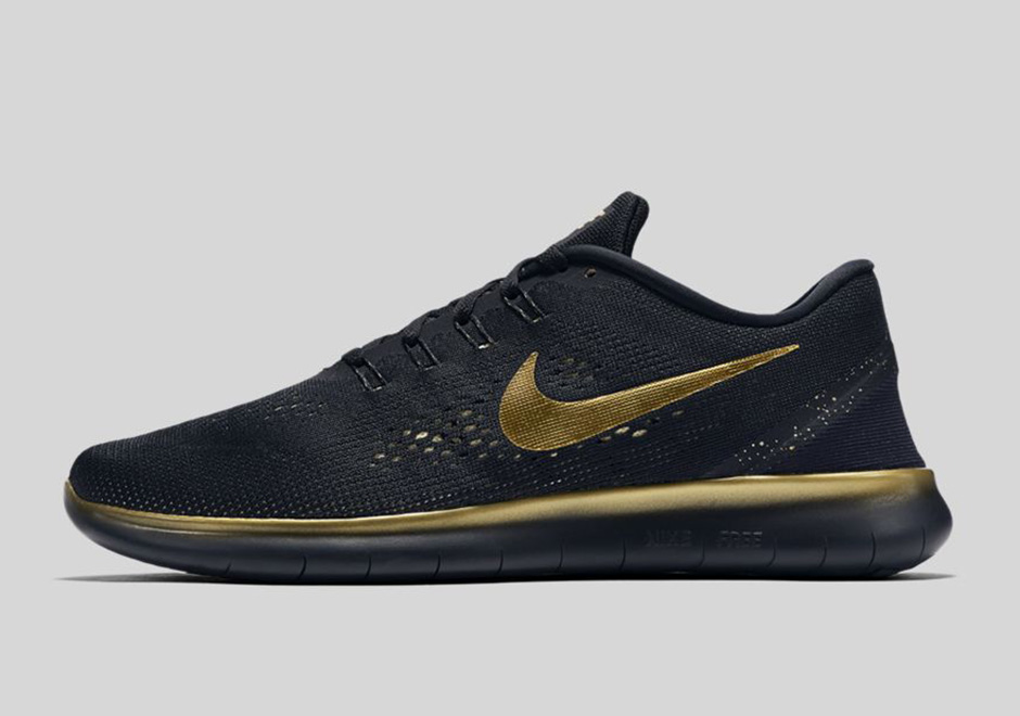 black nike gold