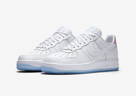 Nike Air Force 1 Iridescent White Leather Women | SneakerNews.com