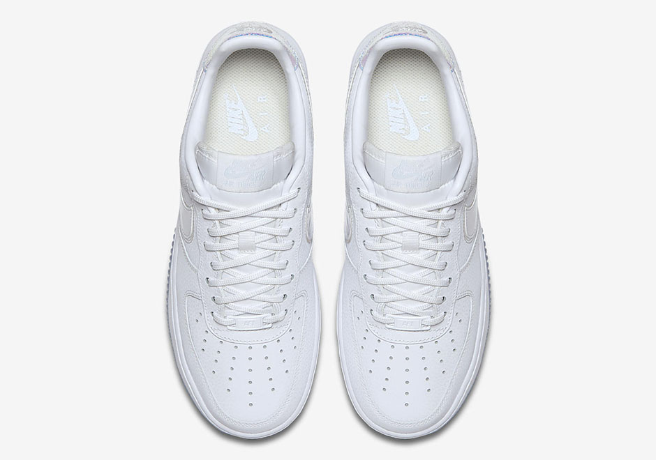 Nike Air Force 1 Iridescent White Leather Women | SneakerNews.com