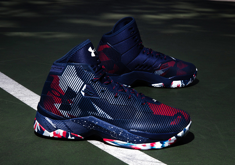 Curry 2.5 red white and blue on sale