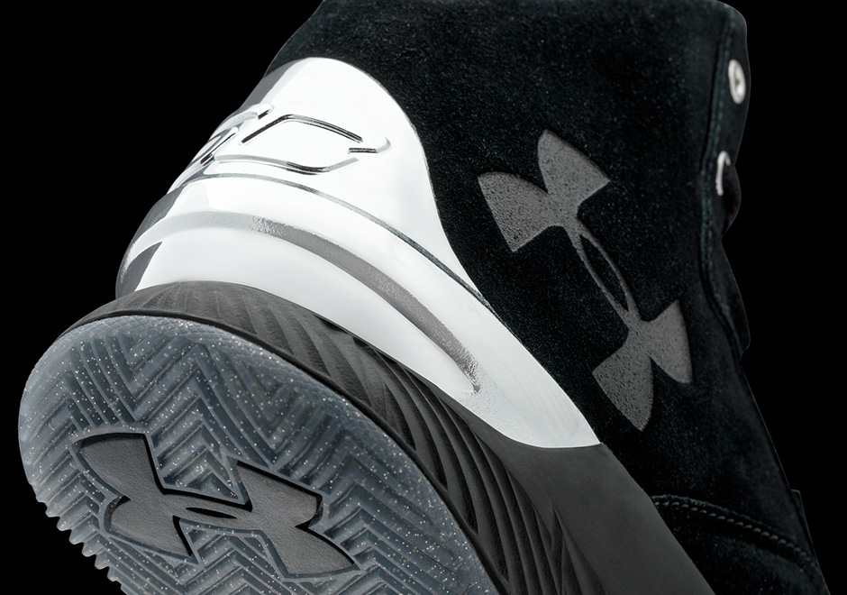 Under Armour Curry Lux Mid Suede Black Silver 2