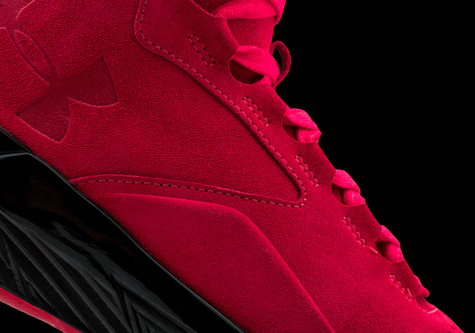 Under Armour Curry Lux Mid Suede Red Black 2