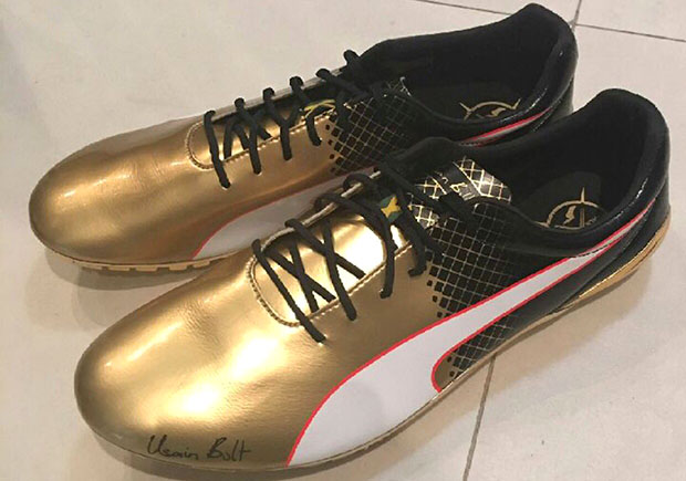 puma one8 gold spikes