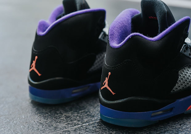 Nike Air Jordan 5 Retro GG "Raptors" Color  "Black/EmberGlow/Purple Size 7 Youth