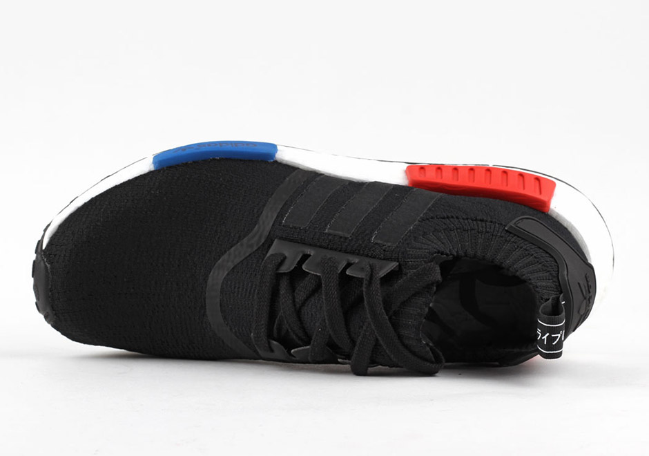 adidas nmd r1 trainers core black lush red