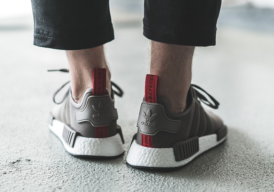 Adidas Nmd R1 Taupe Red 3