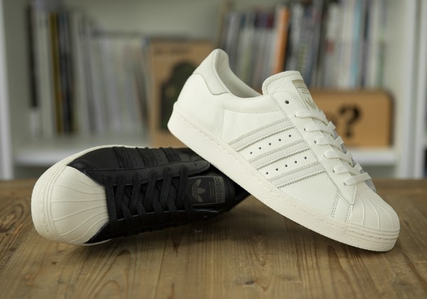 adidas Superstar 80s size? Exclusive Black White Leather | SneakerNews.com