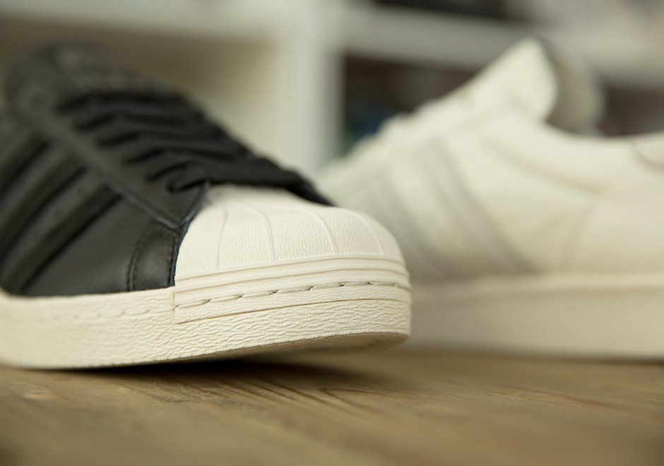 Adidas Superstar Premium Leather Size Exclusive Black White 6
